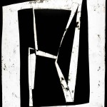 senza titolo bitume su carta cm.109.98 2003 (untitled bitumen on paper)